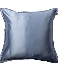 Silke pudebetræk med lynlås, 100 % morbærsilke, 60x63 cm, lyseblå
