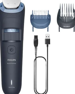 Skægtrimning med metalskær