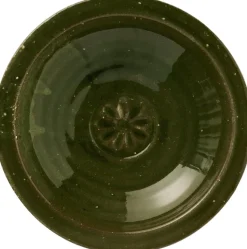 Skål m/blomst grøn rustik Avignon