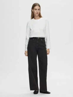 SLFESSENTIAL LS BOXY TEE NOOS