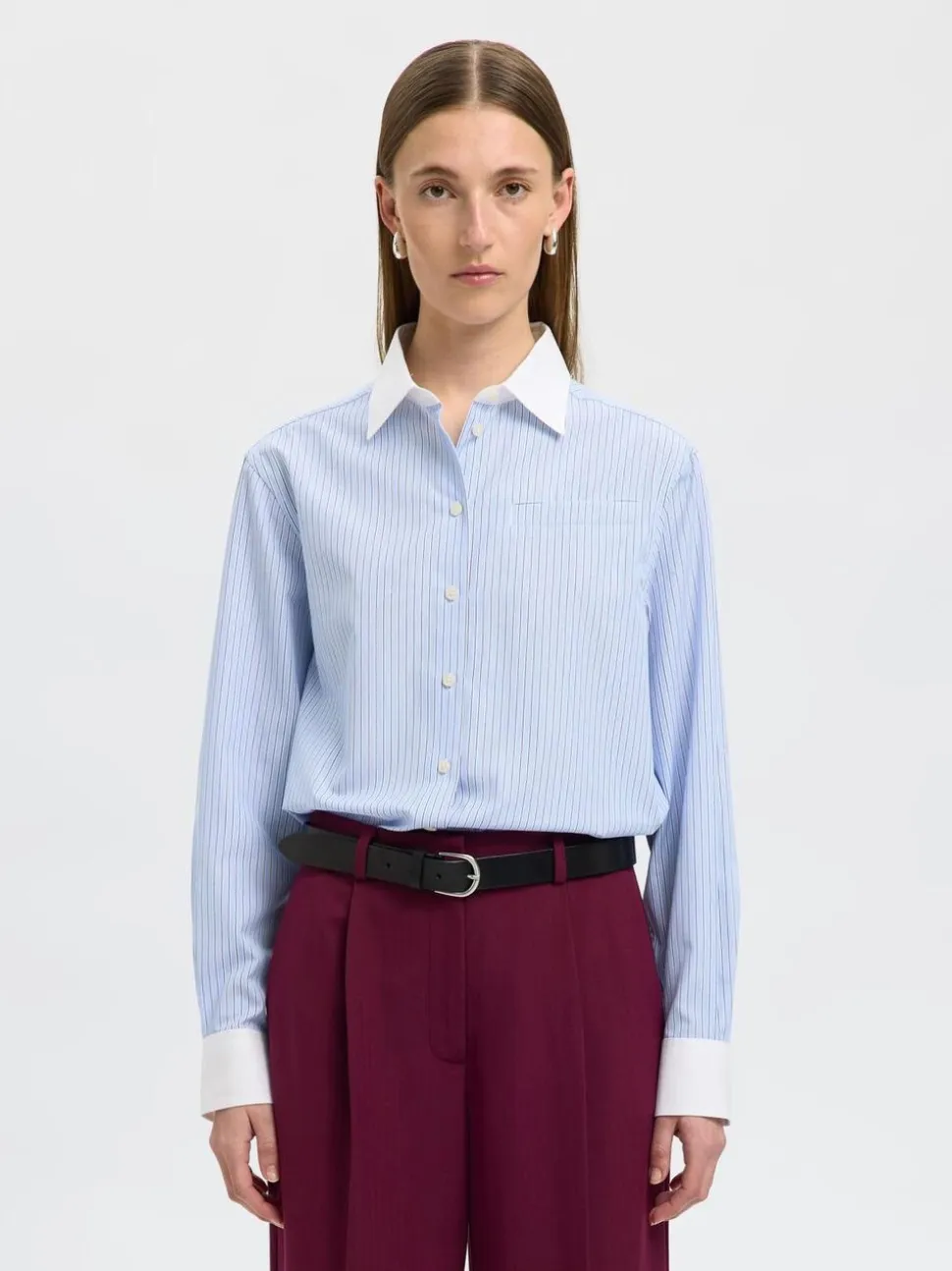 SLFILINA RELAXED CONTRAST LS SHIRT