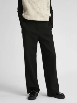 SLFRITA MW WIDE PANT BLACK N NOOS