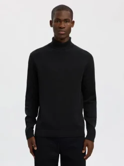 SLHDANE LS KNIT STRUCTURE ROLL NECK