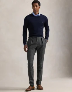 Slim Fit Washable Wool Crewneck Sweater