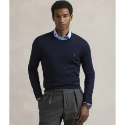Slim Fit Washable Wool Crewneck Sweater