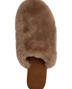 Slipper in Real sheepskin - Brown
