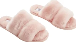Slippers Straps (of 100% New Zealand Sheepskin) Pink