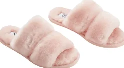 Slippers Straps (of 100% New Zealand Sheepskin) Pink