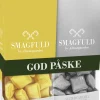 Smagfuld Gavepakning - GOD PÅSKE (gul/sølv)
