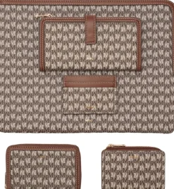 Small wallet with logo print