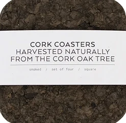 Smoked Cork Firkantet Glasbrik Sæt