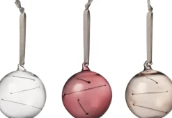 Sol glaskugler 8 cm 3-pak klar-calluna-linen