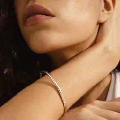 SOPHIA recycled bangle bracelet silver-plated