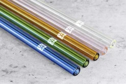 Sorrento Sugerør i glas, farvet