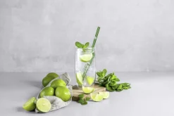 Sorrento Sugerør i glas, farvet