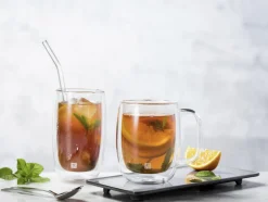 Sorrento Sugerør med knæk i glas, klar