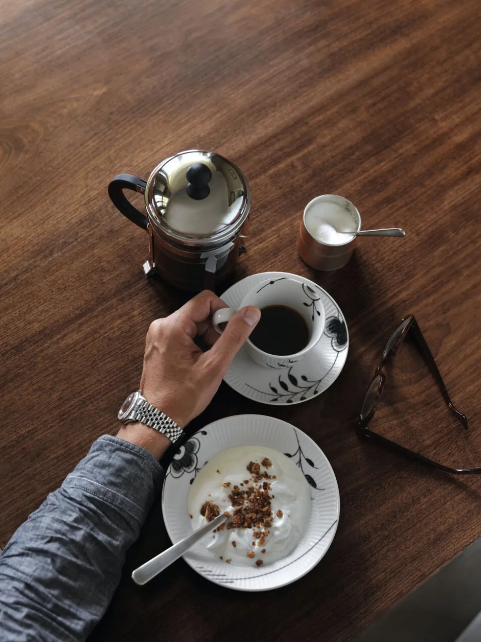 Sort Mega Riflet 17 cm. dyb tallerken