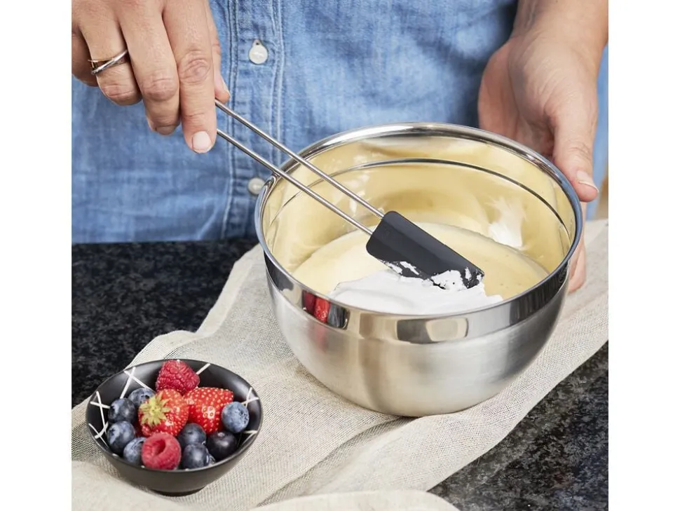 Spatel/dejskraber smal 20 cm Stål/Sort