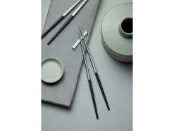 Spisepinde-sæt Focus de Luxe 23 cm 6 dele Sort/Mat stål