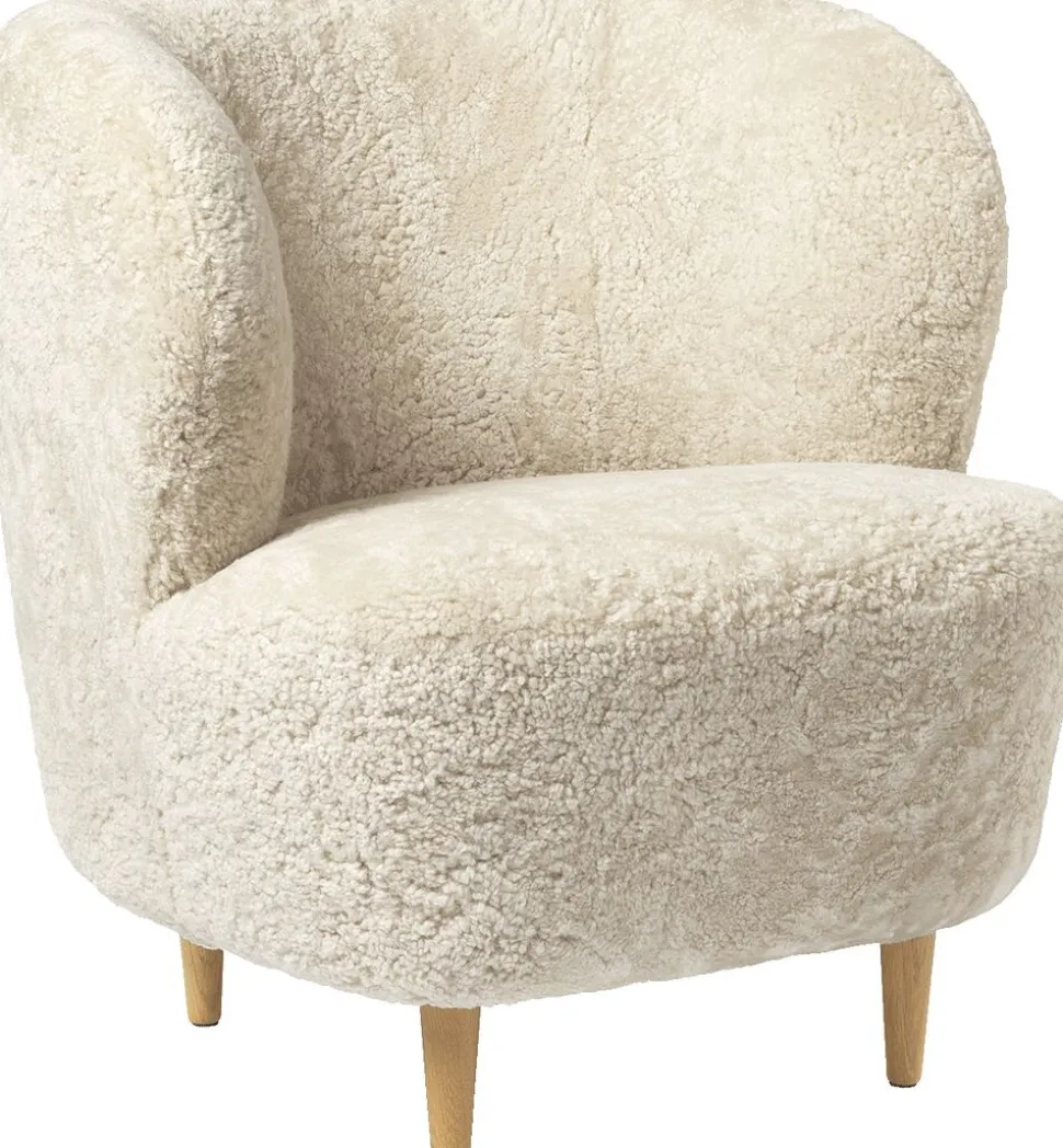 Stay Lounge Chair - Fully Upholstered, Small, Wooden legs Ba