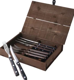Steakbestik/grillbestik Old farmer classic 8 dele Træ/Stål