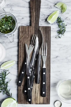 Steakbestik/grillbestik Old Farmer black 12 dele Sort/Stål