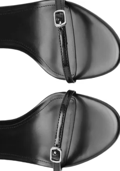 Stiletto heel sandal with buckle