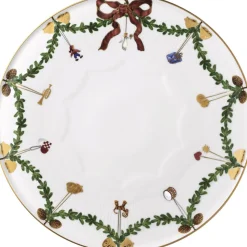 Stjerne Riflet Jul 32 cm. kagefad