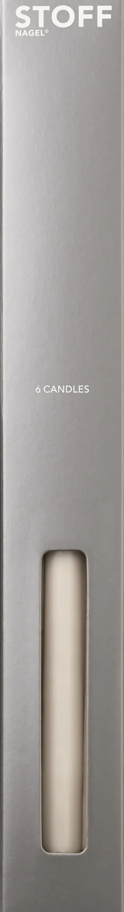 STOFF candles by Ester&Erik - 6 stk i gaveæske, sand