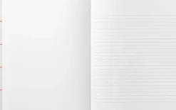 Stor notesbog med syet ryg, lys grå