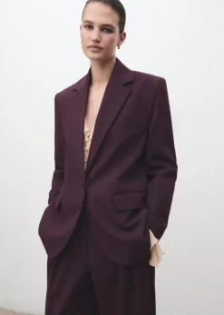 Straight-fit suit jacket