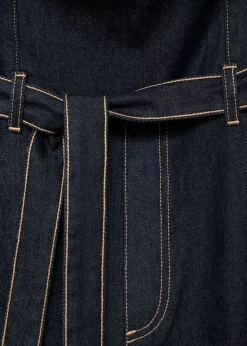 Strapless denim jumpsuit