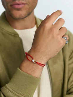 String Bracelet with Silver Hook