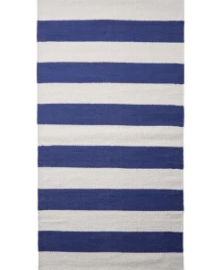 stripe/blå-hvid, tæppe