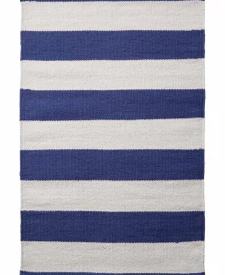 stripe/blå-hvid, tæppe