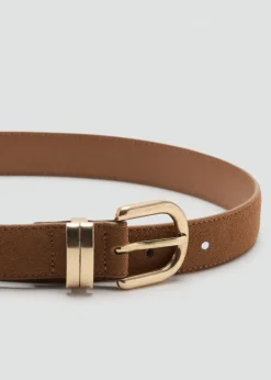 Suede leather belt
