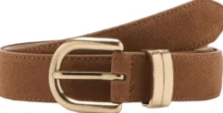 Suede leather belt