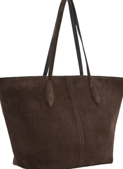 Suede shopper bag