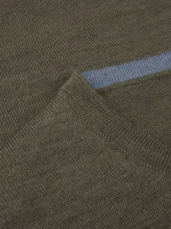 Sweater Knitted Crew Neck With Patch Merino Wool