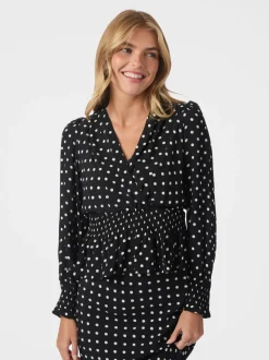 Tamona Crepe Dot Blouse