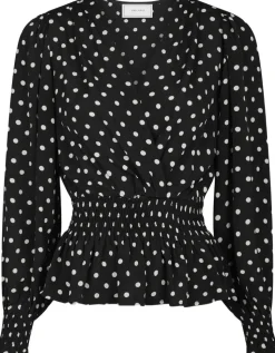 Tamona Crepe Dot Blouse