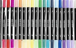 Tekstiltusch, streg 2,3+3,6 mm, suppleringsfarver, 20 stk.