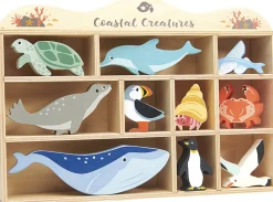 Tender Leaf - Sættekasse med 10 trædyr - Havet