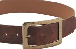 Textured square buckle belt