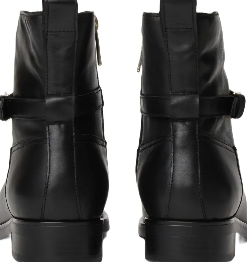 TH BUCKLE RIDING LEATHER BOOTIE