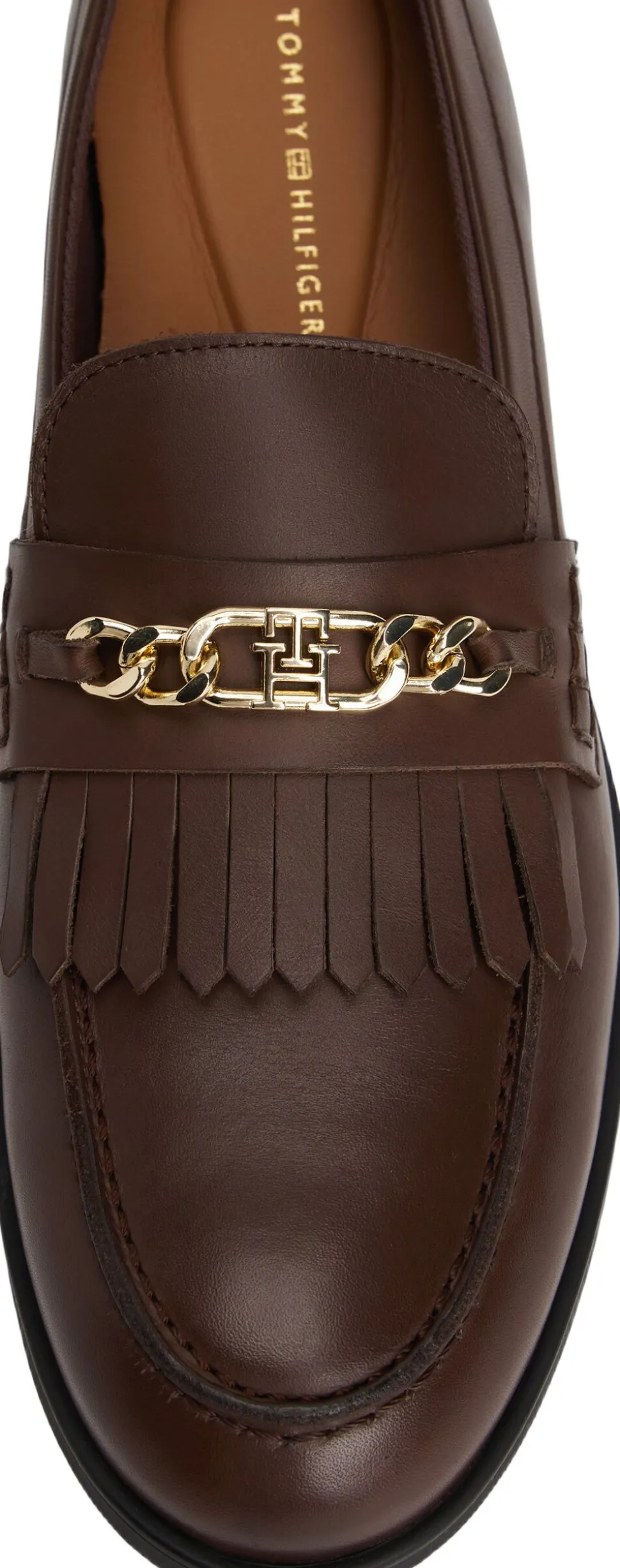 TH CHAIN FRINGE LEATHER LOAFER