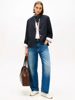 TH Monogram Low Profile Leather Trainers