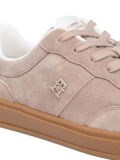 TH Monogram Suede Court Trainers
