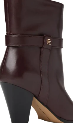 TH T-STRAP LEATHER POINTY BOOTIE