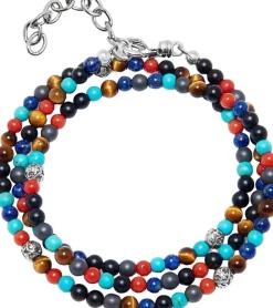 The Mykonos Collection - Turquoise, Red Glass Beads, Blue Lapis, Hemat
